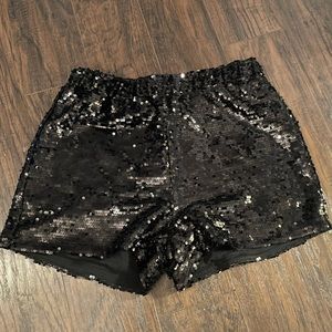 Sequin mini shorts